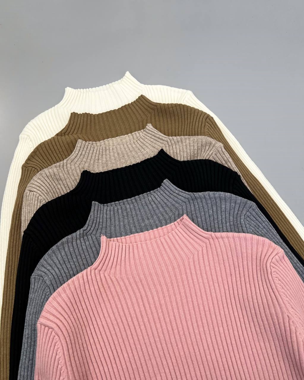 پلیور بافت ساده یقه ایستاده کد 4177