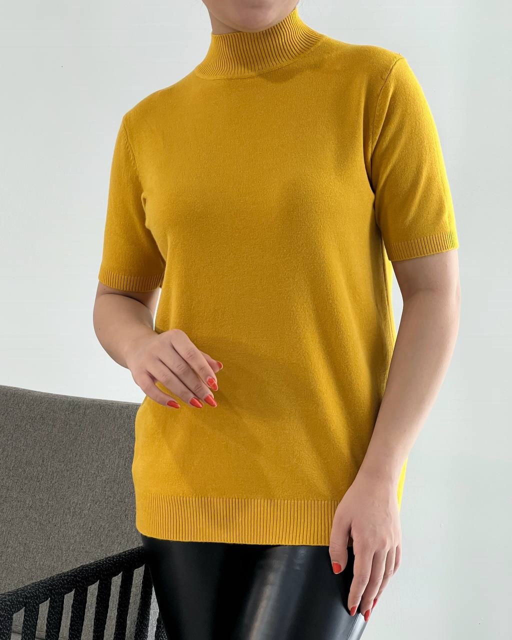 بلوز بافت آستین کوتاه کد 4180