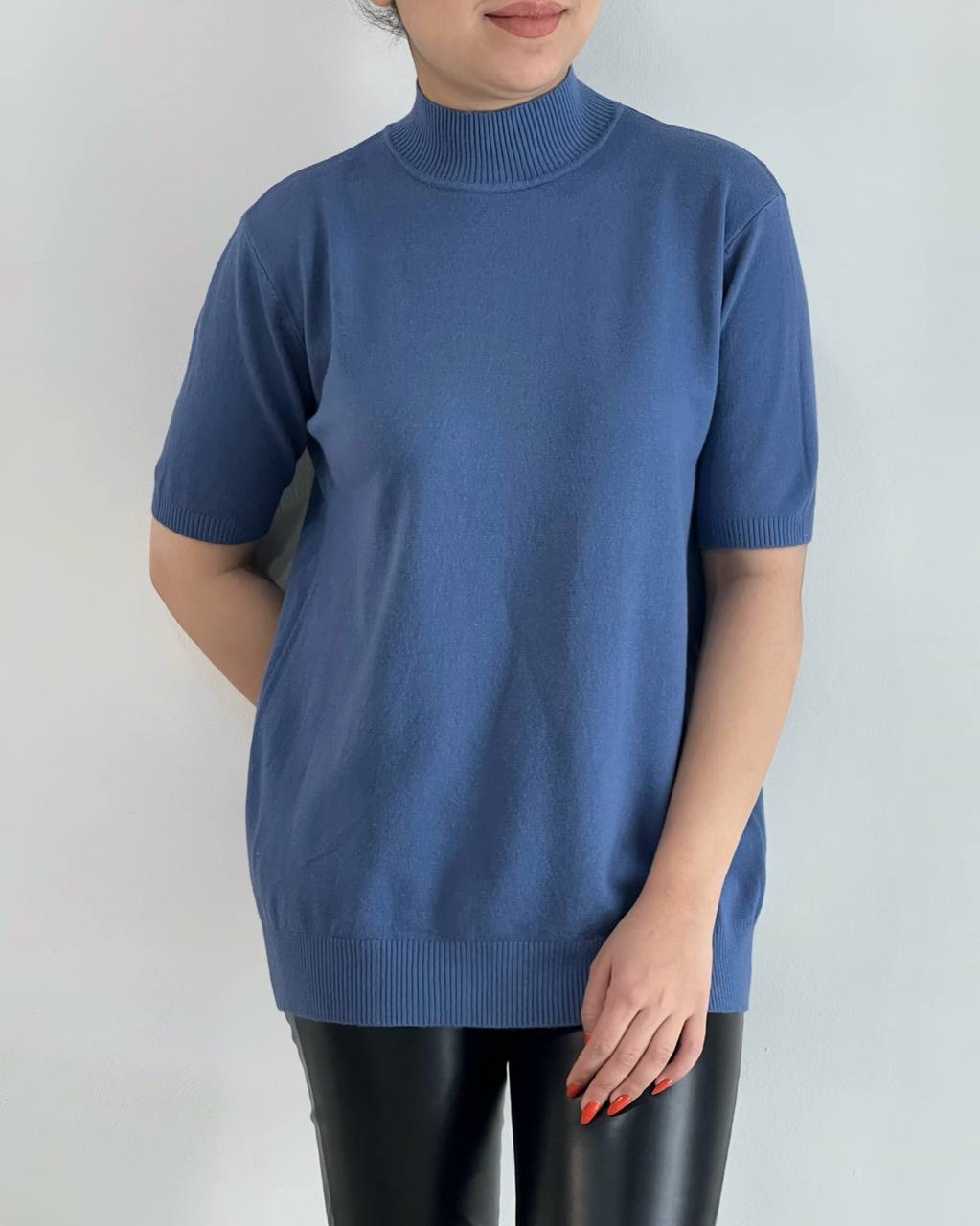 بلوز بافت آستین کوتاه کد 4180