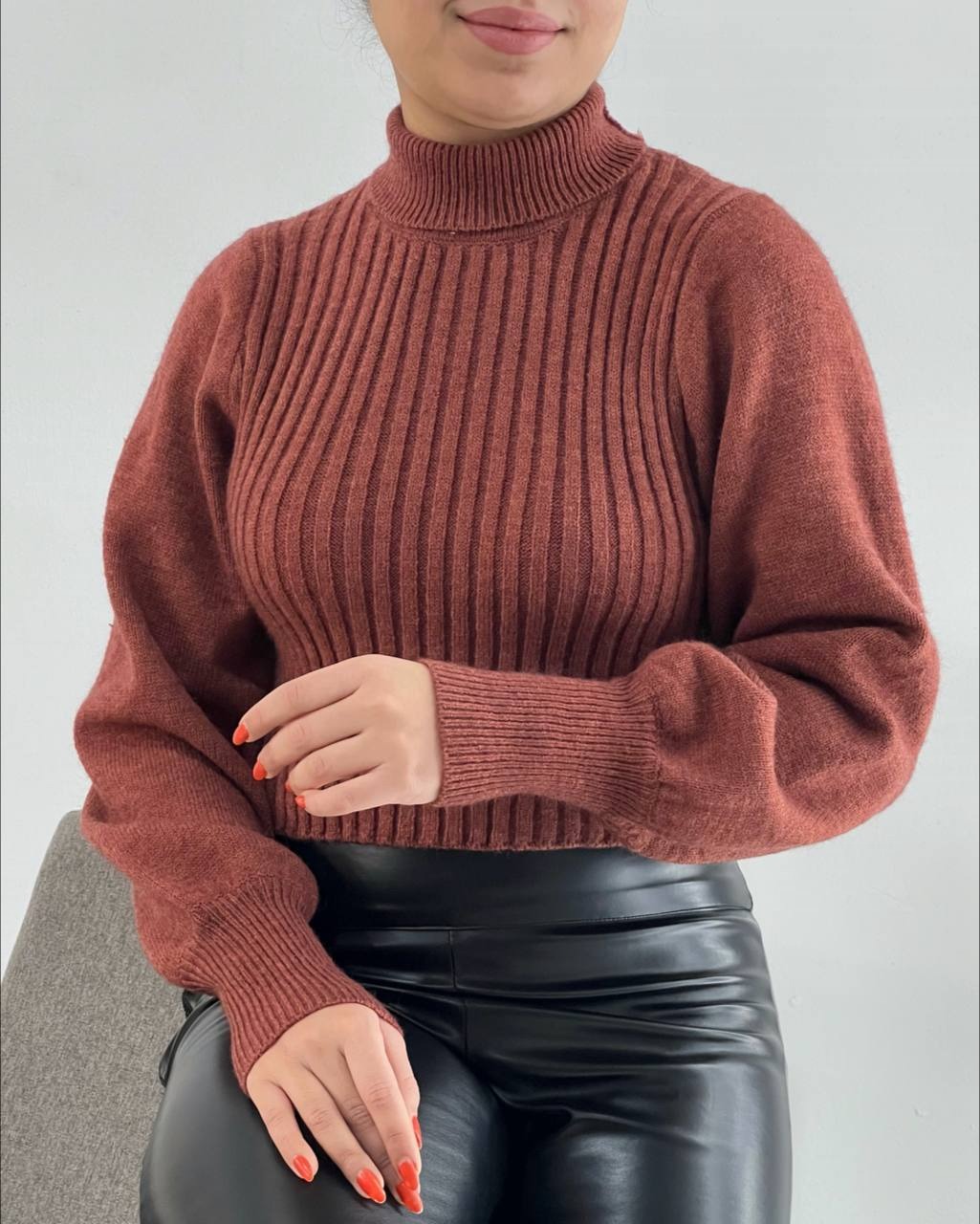 کراپ بافت یقه اسکی کد 4182