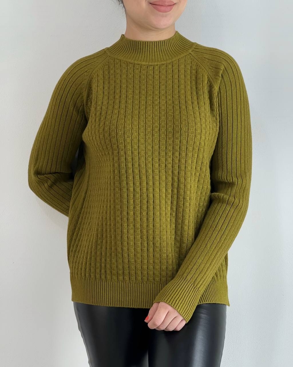 پلیور بافت یقه ایستاده کد 4184