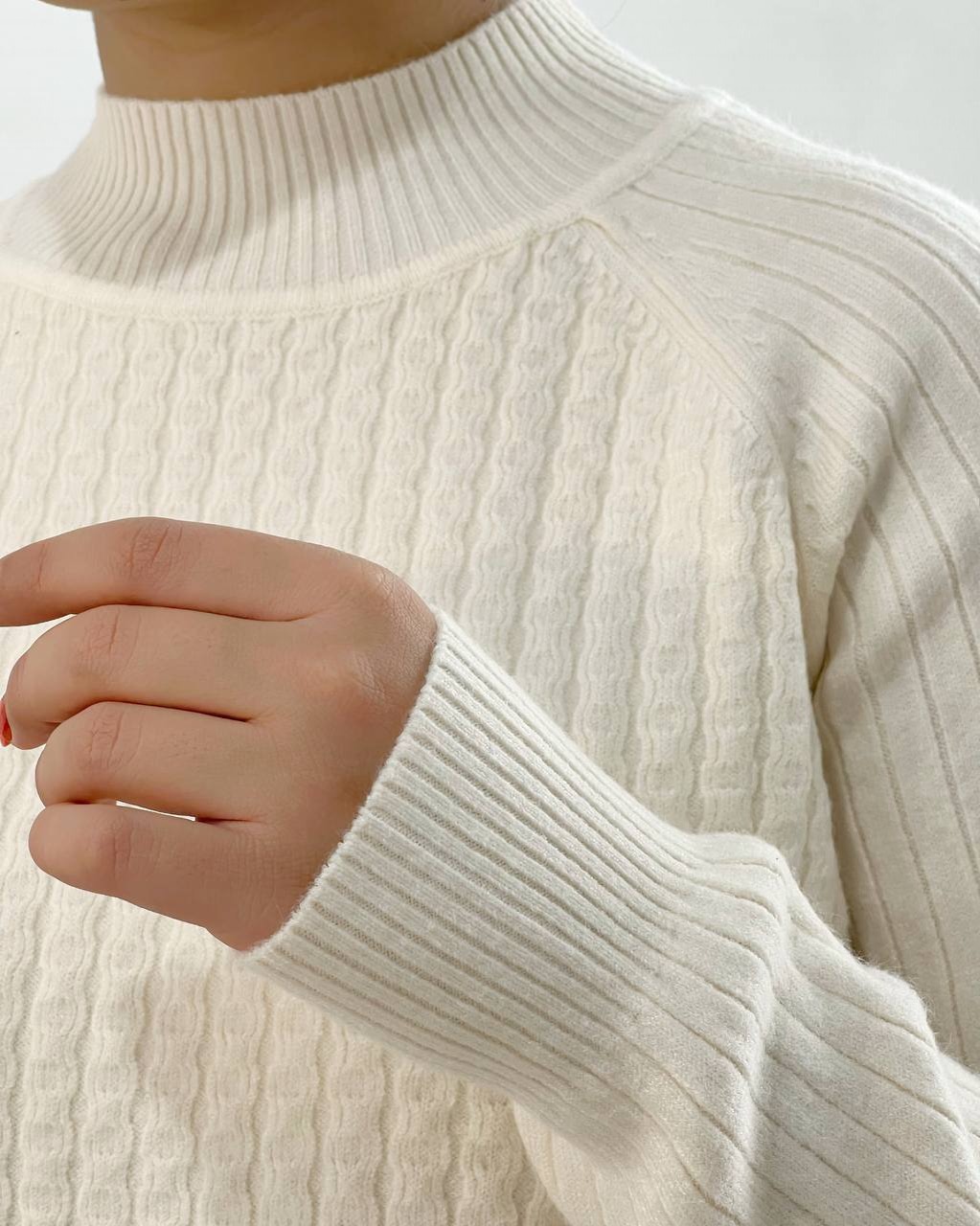 پلیور بافت یقه ایستاده کد 4184