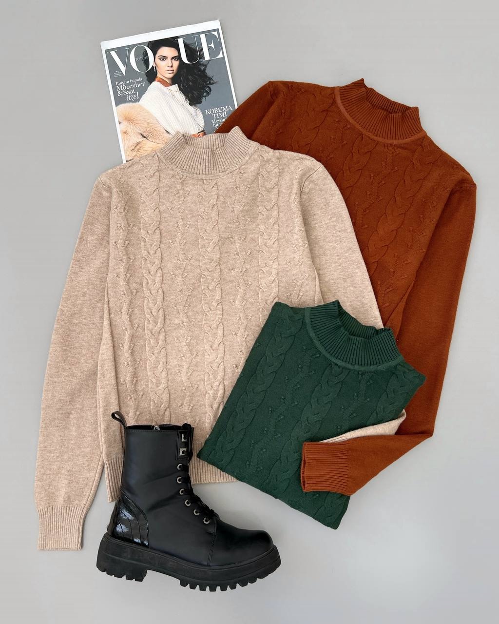 پلیور بافت یقه سه سانت 6 رنگ کد 4190