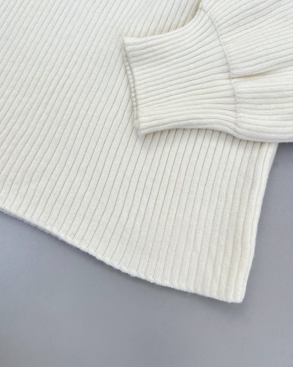 پلیور بافت آستین پف ساده کد 4195