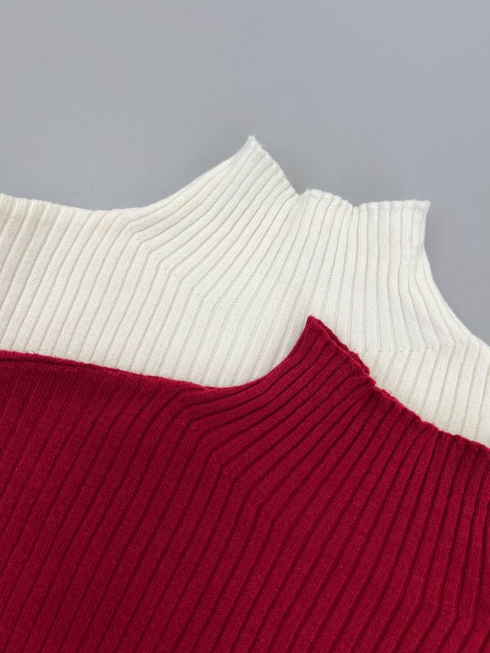 پلیور بافت آستین پف ساده کد 4195