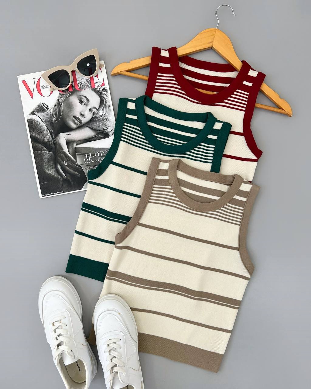 تاپ بافت راه راه 5 رنگ کد 4196