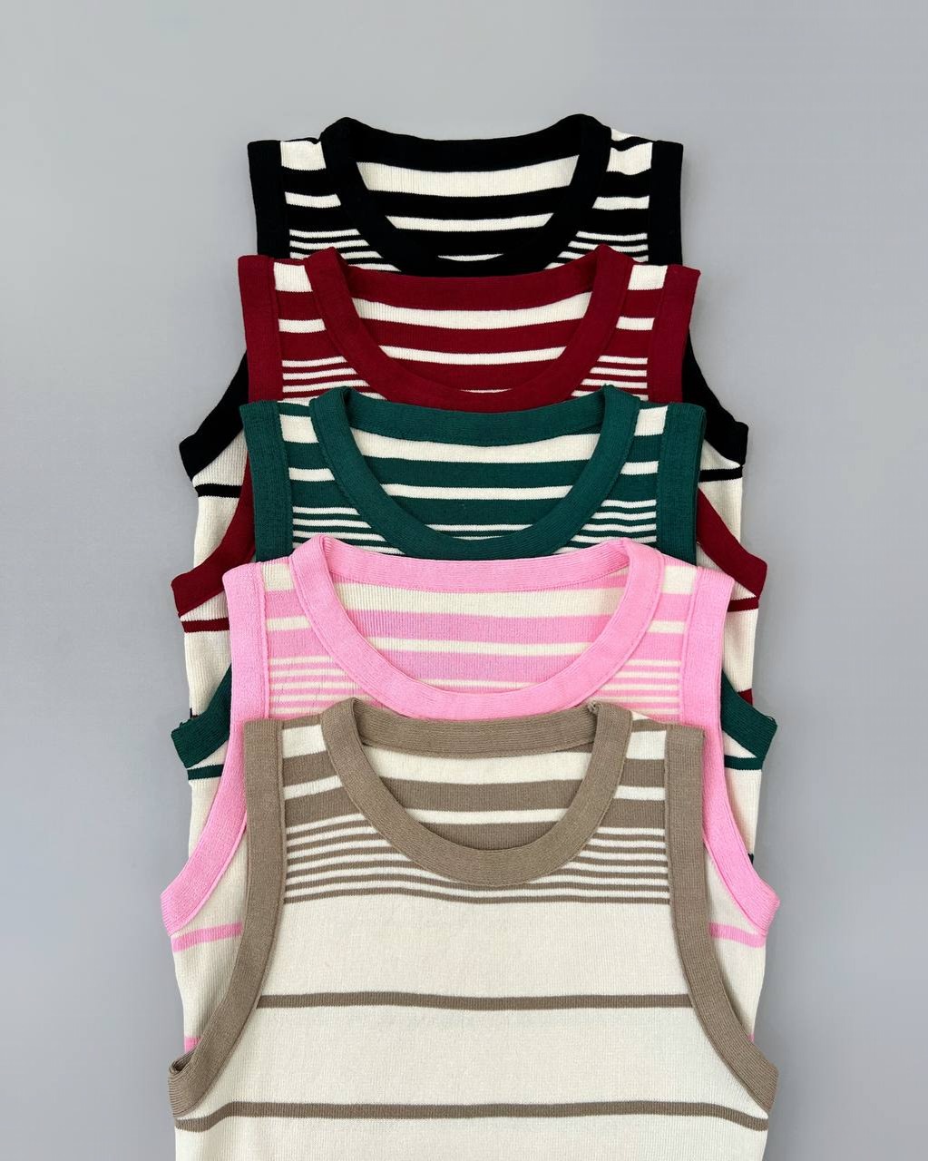 تاپ بافت راه راه 5 رنگ کد 4196