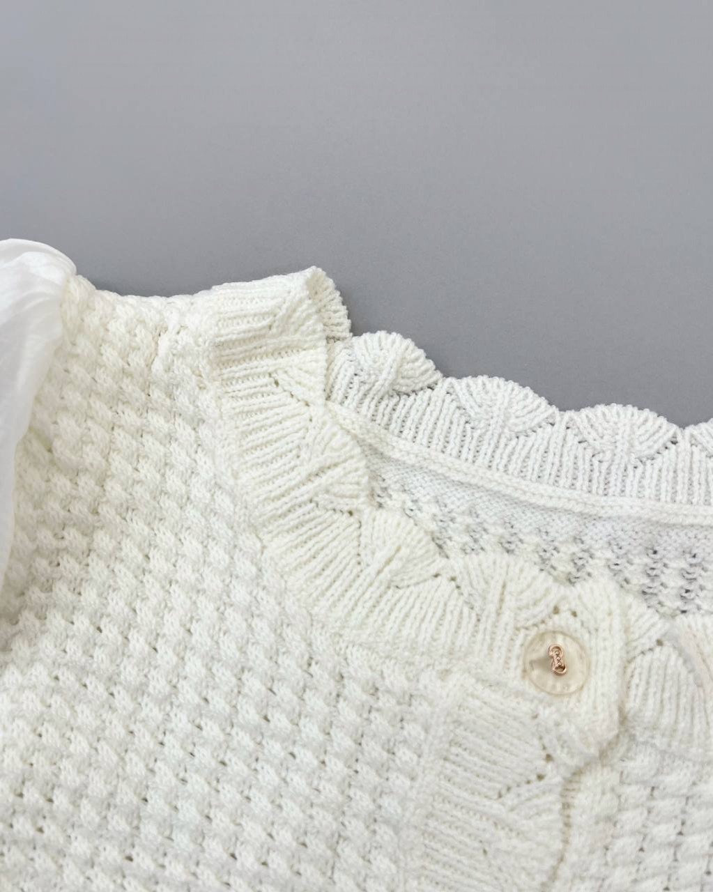 ژاکت بافت آستین حریر کد 4198