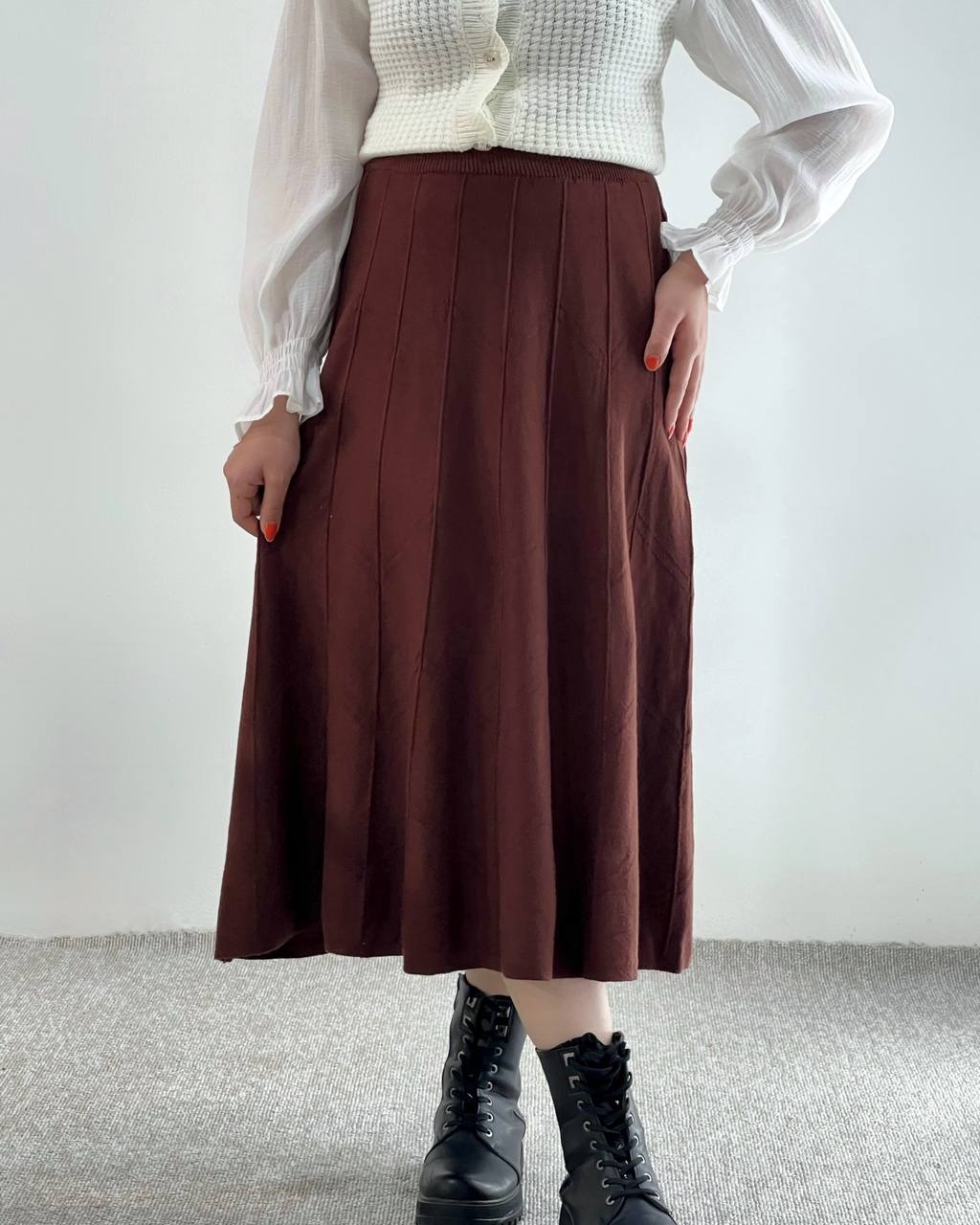 دامن بافت 5 رنگ کد 4199