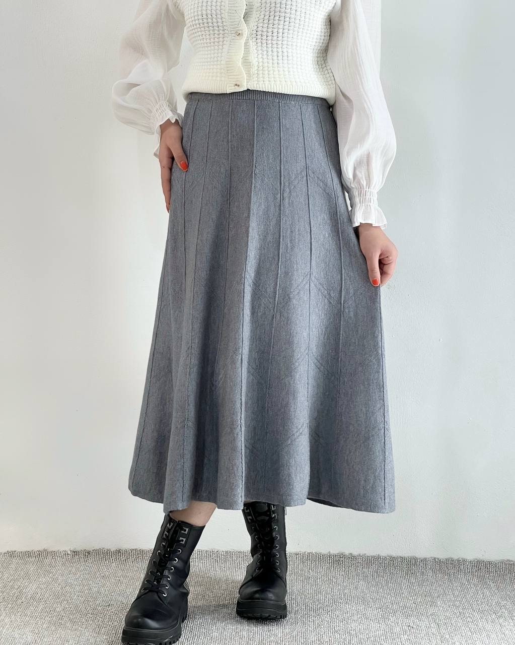 دامن بافت 5 رنگ کد 4199