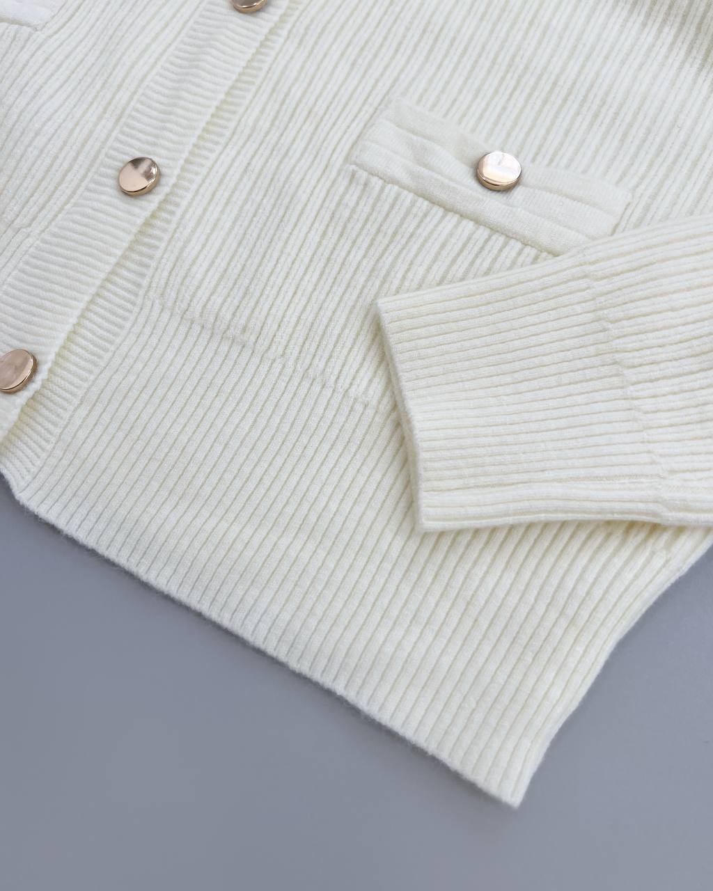 ژاکت بافت جلو دکمه کد 4201