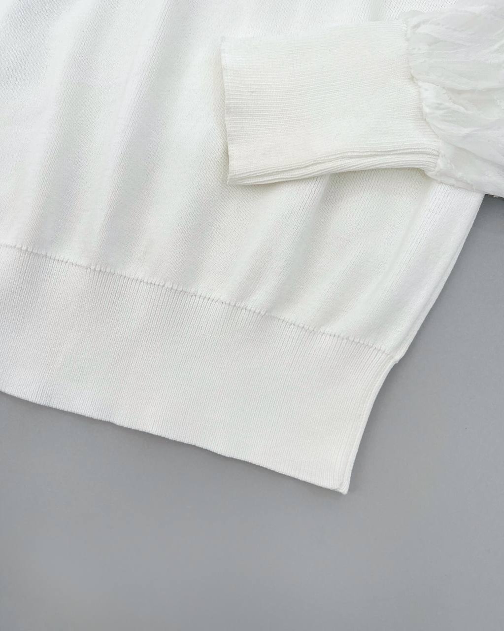 پلیور بافت آستین حریر مچی کد 4203