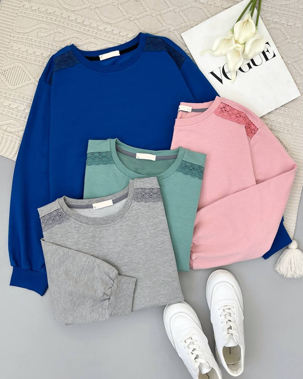 بلوز دورس سرشانه دانتل ساده کد 4204