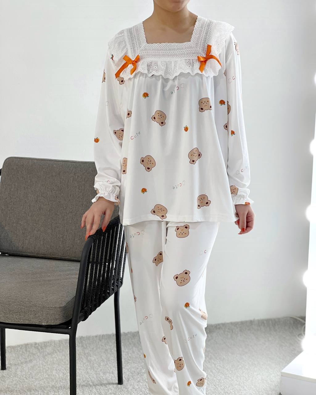 ست بلوز و شلوار عروسکی آستین بلند کد 4207