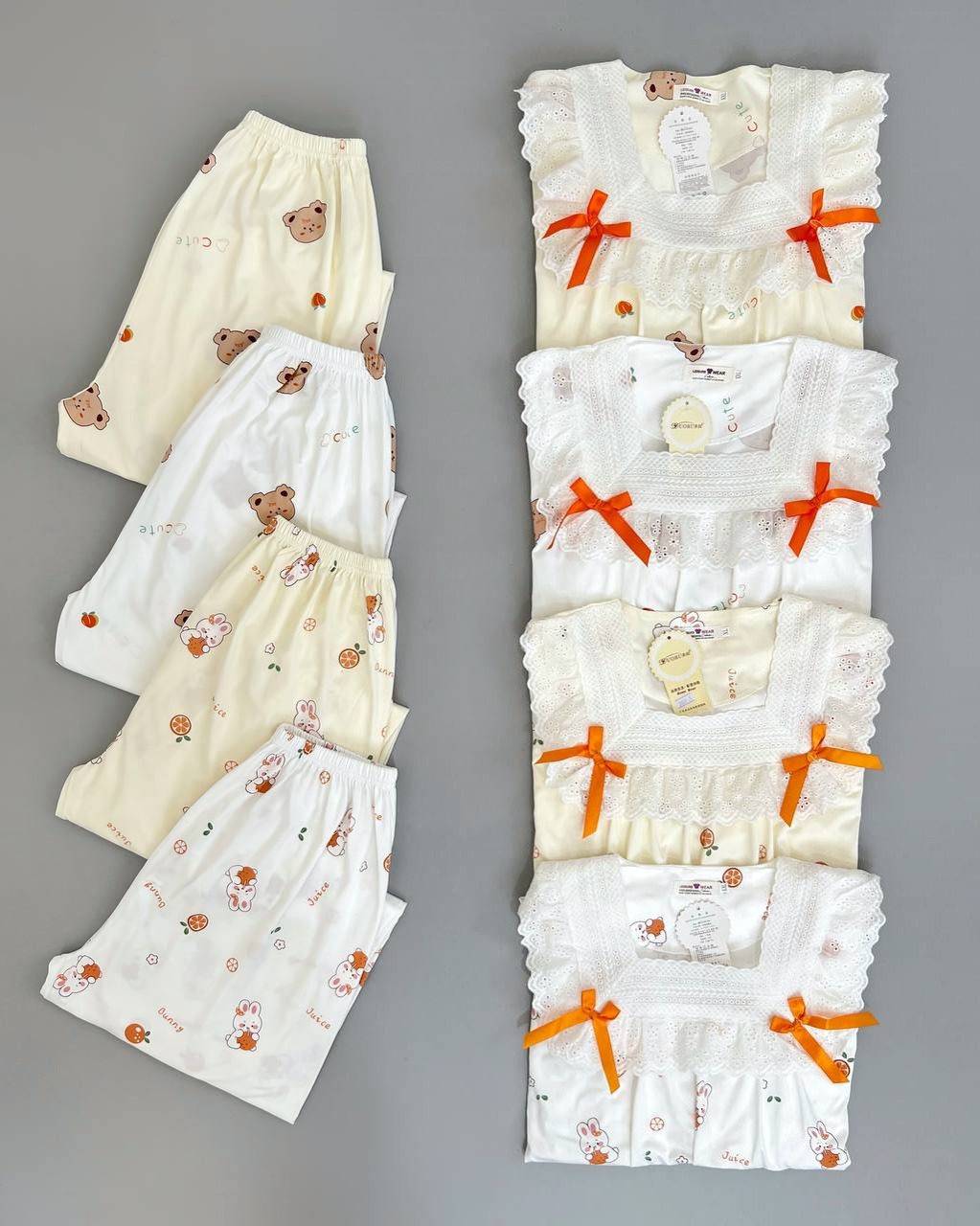 ست بلوز و شلوار عروسکی آستین بلند کد 4207