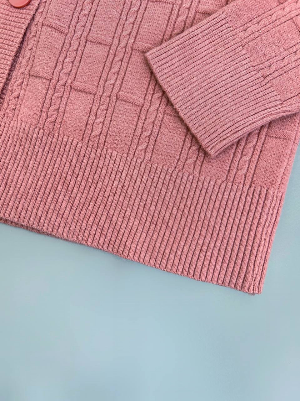 ژاکت بافت جلو دکمه کد 4210