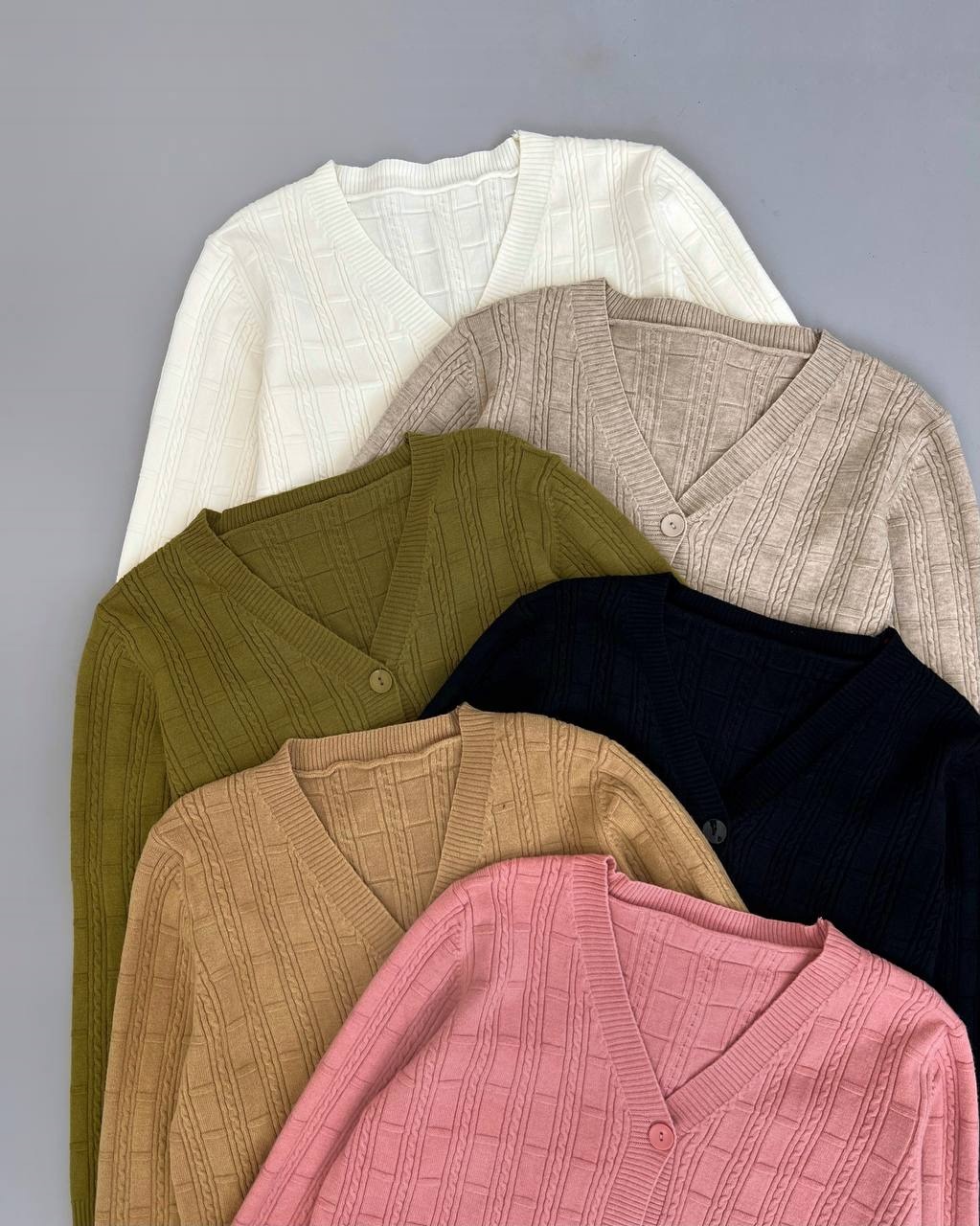 ژاکت بافت جلو دکمه کد 4210