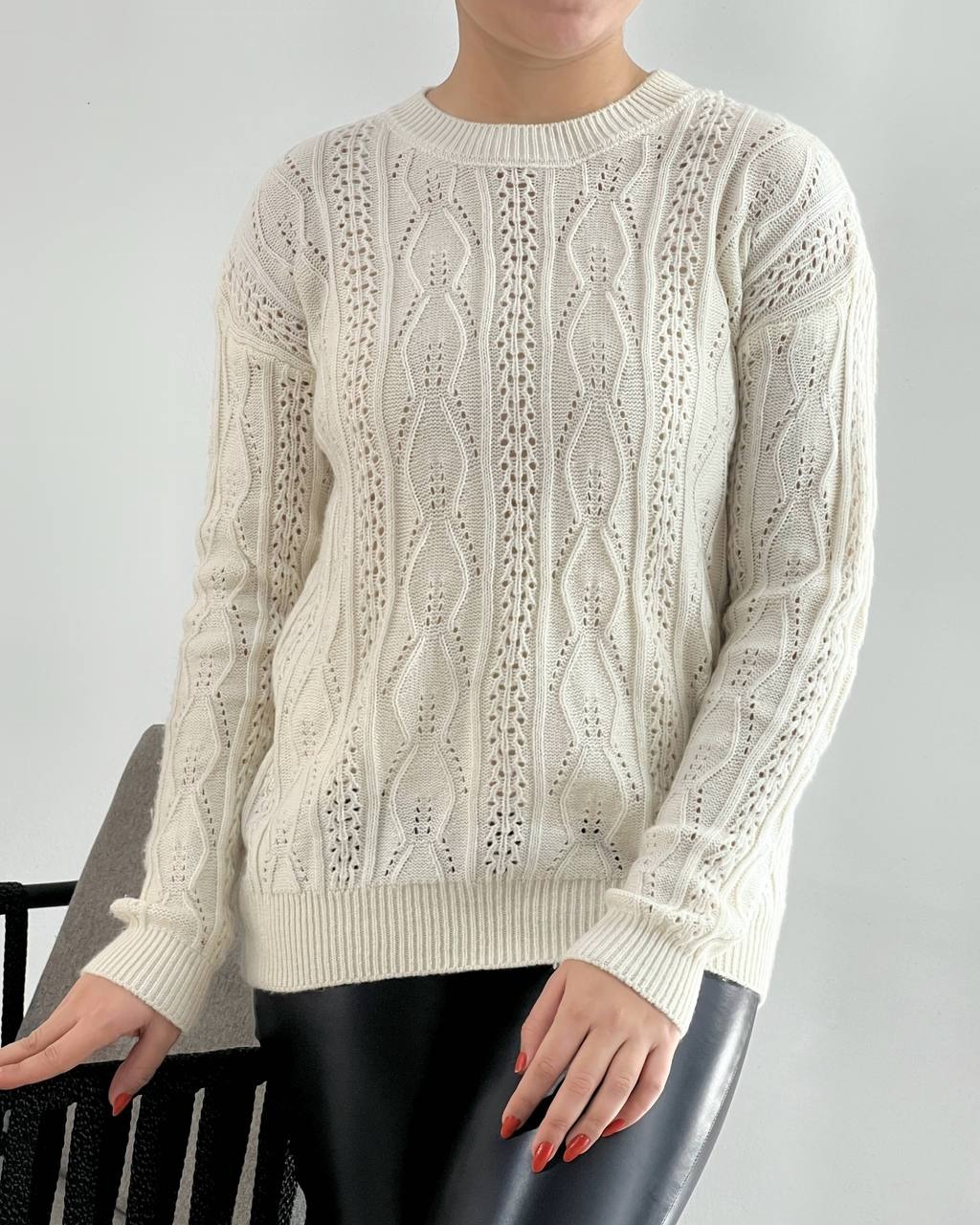 پلیور بافت بوکله تکرنگ کد 4216