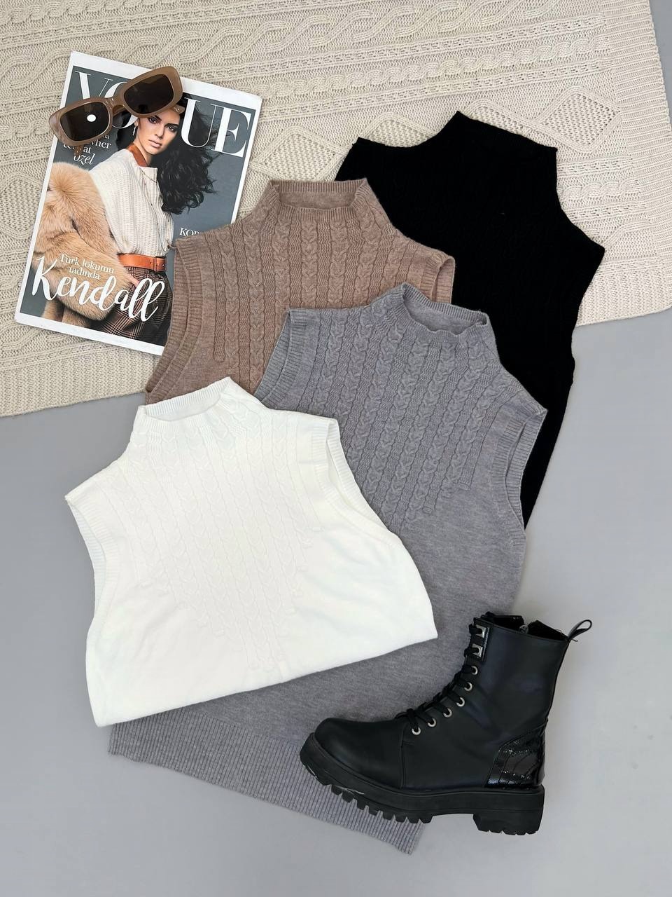 تاپ بافت گپ یقه ایستاده کد 4218