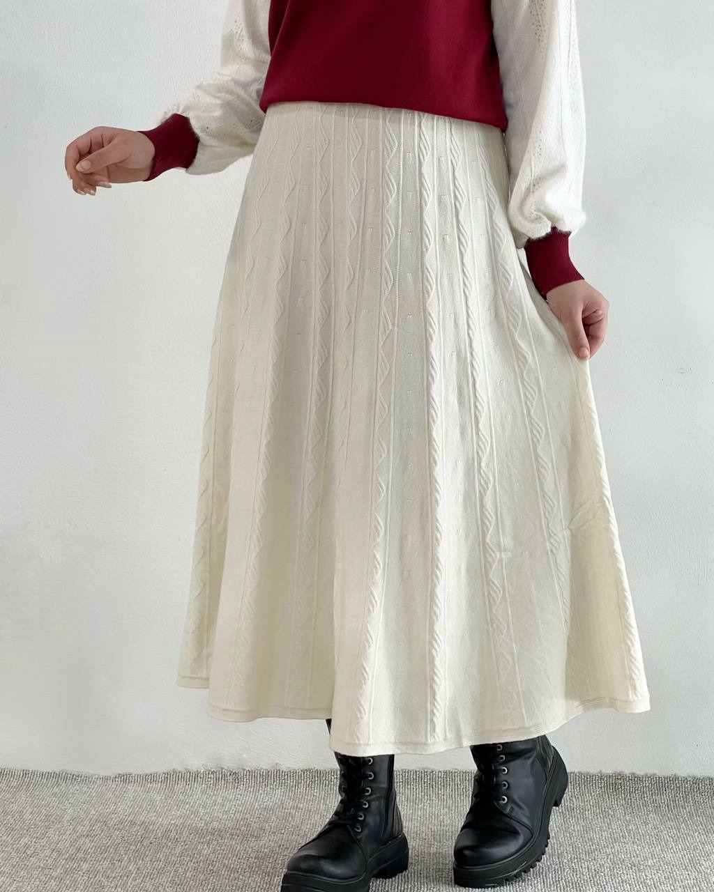 دامن بافت چهار رنگ کد 4222