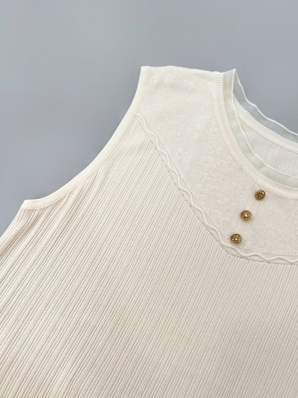 تاپ بافت سه رنگ یقه چین کد 4227