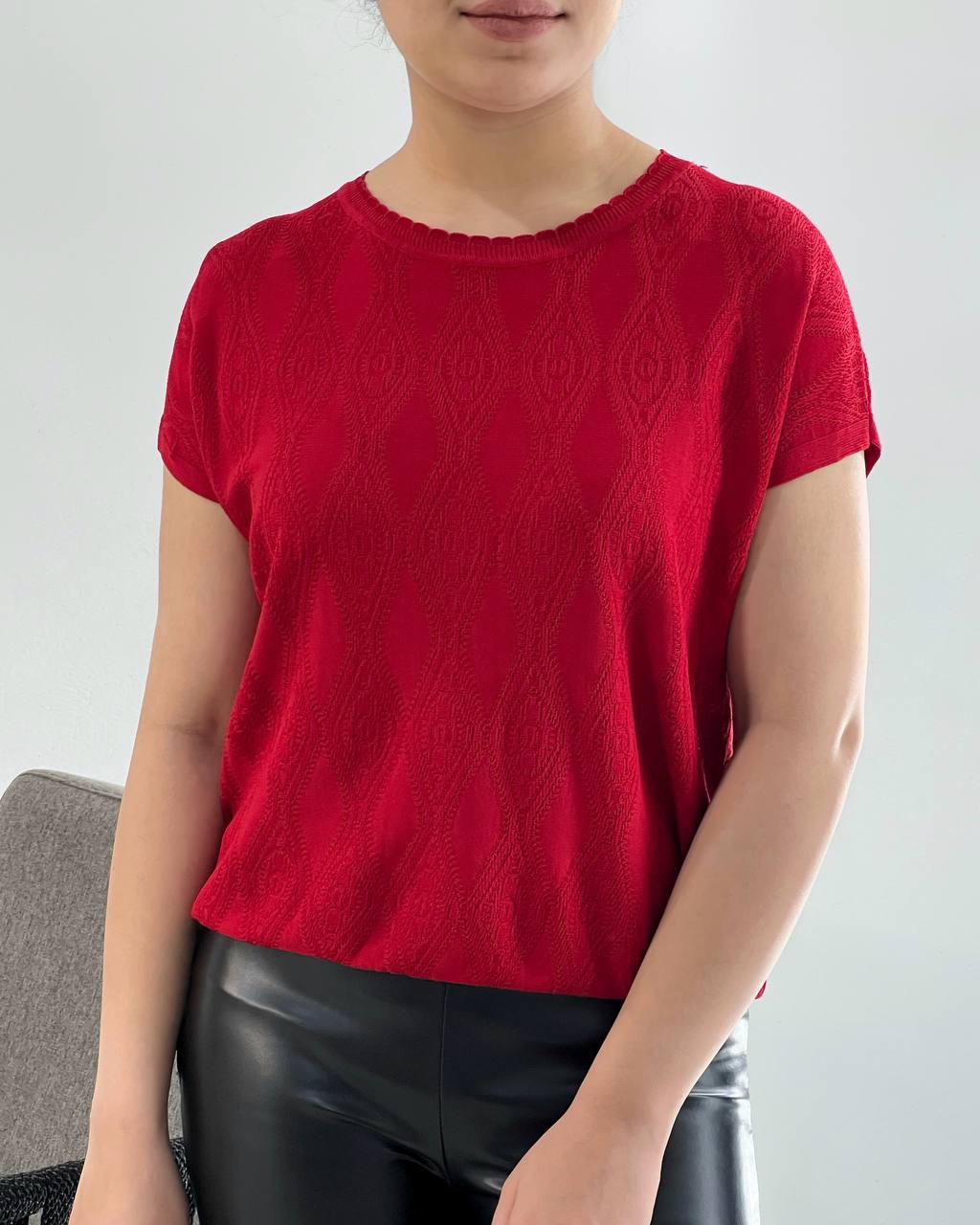 بلوز بافت کریستال 6 رنگ کد 4229