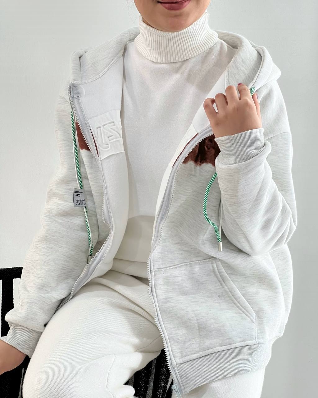 سویشرت تو کرک جلو زیپ کد 4233