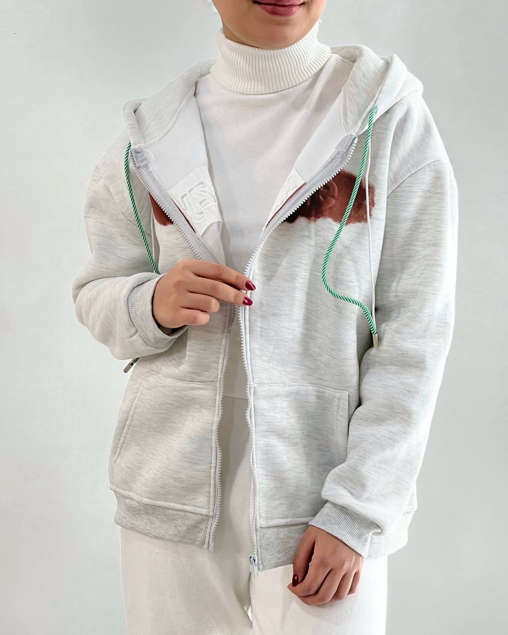 سویشرت تو کرک جلو زیپ کد 4233