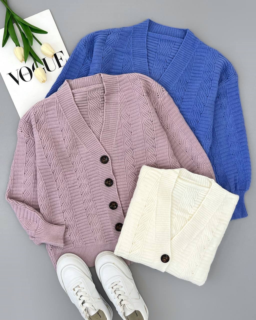 ژاکت بافت 6 رنگ کد 4235