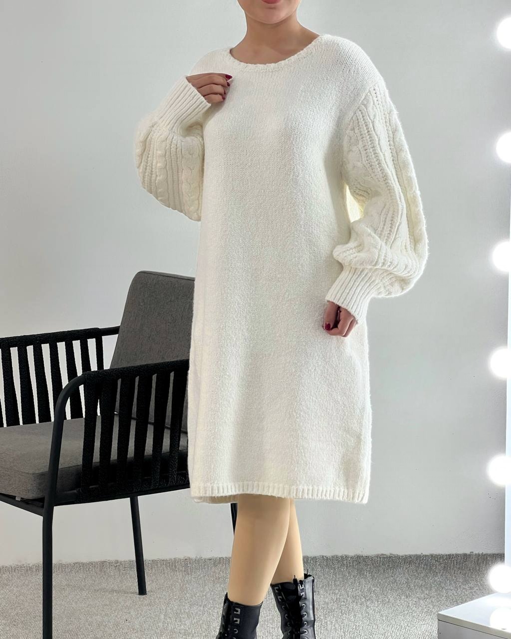 پیراهن بافت تکرنگ کد 4238