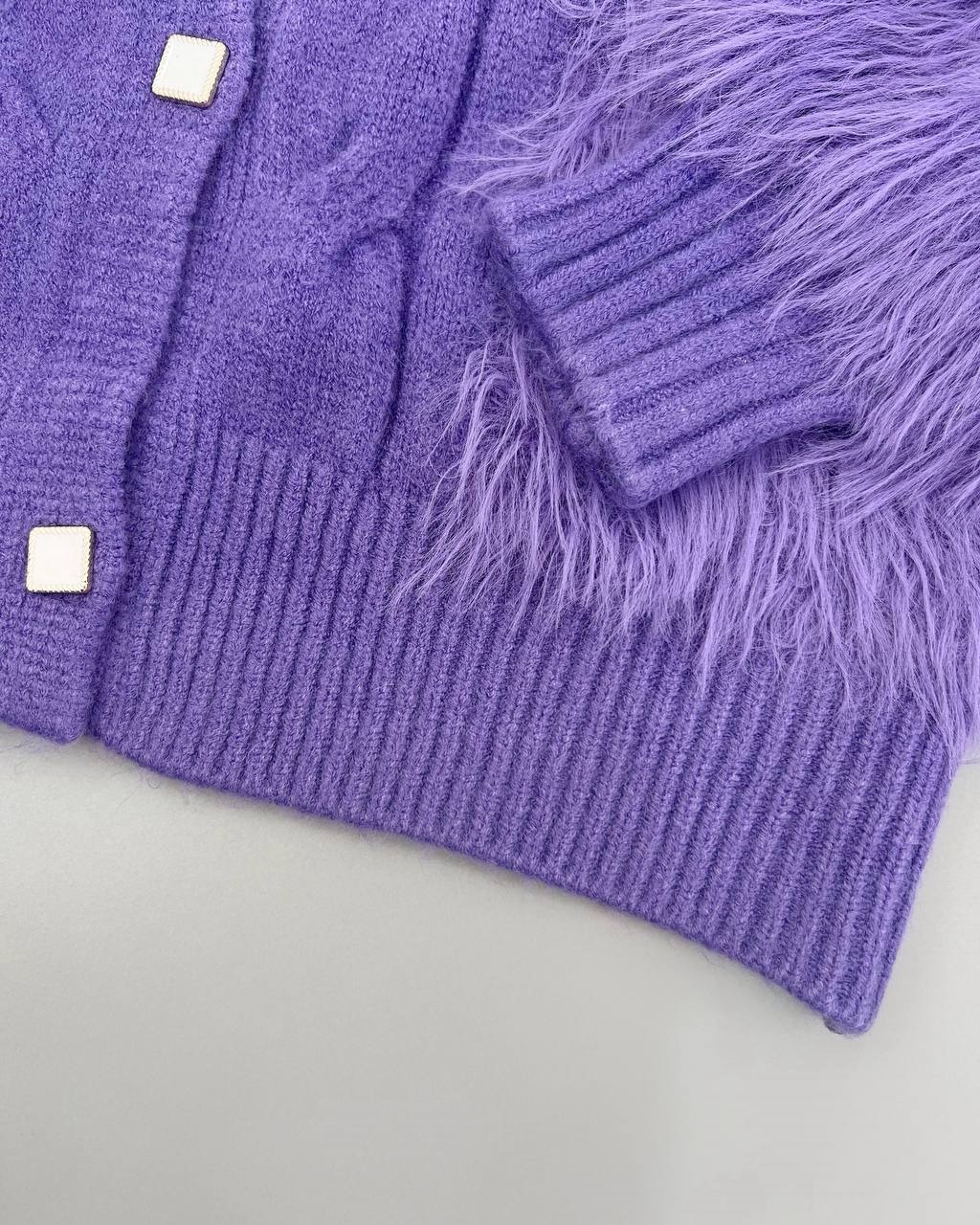 ژاکت بافت موهر جلو دکمه کد 4239