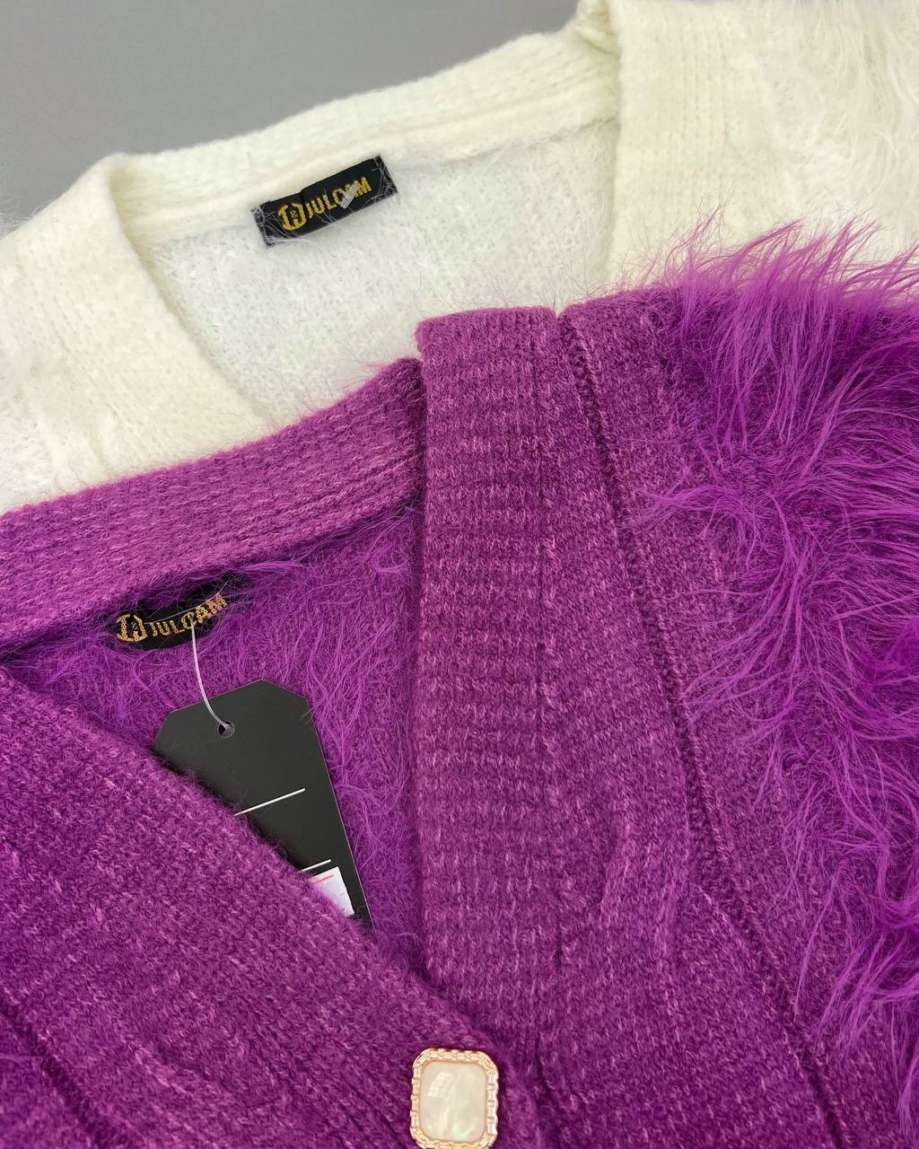 ژاکت بافت موهر جلو دکمه کد 4239