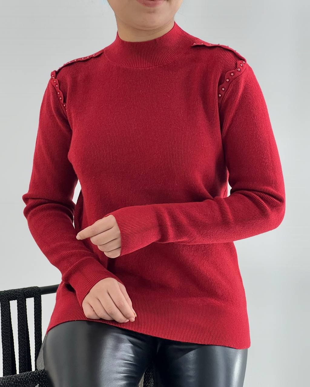 پلیور بافت سرشانه مروارید کد 4241