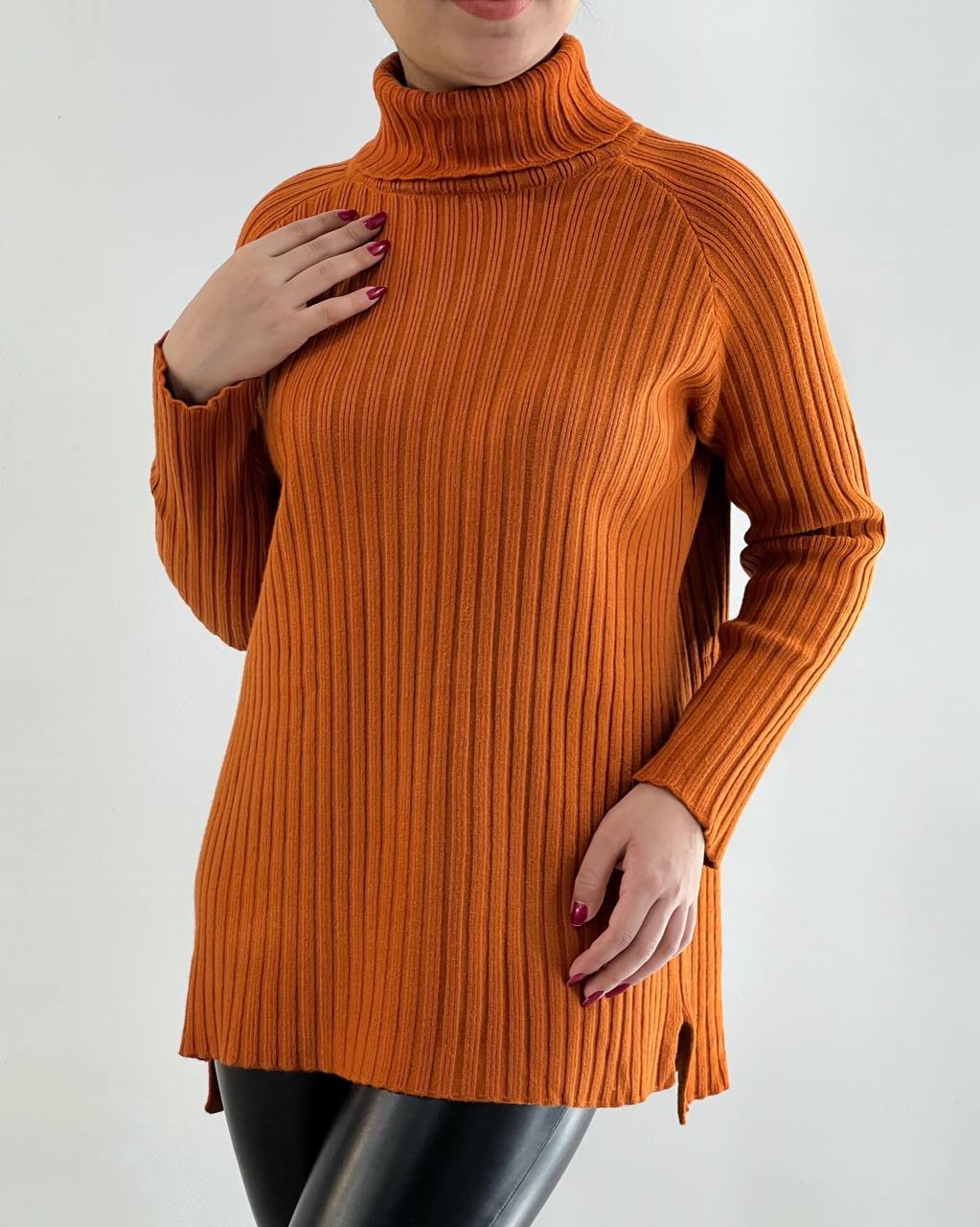 پلیور بافت یقه اسکی کد 4244