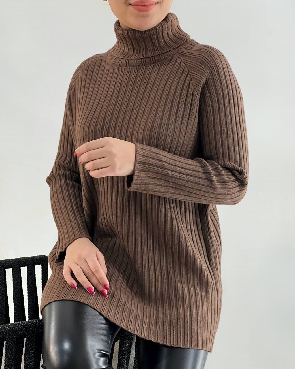 پلیور بافت یقه اسکی کد 4244