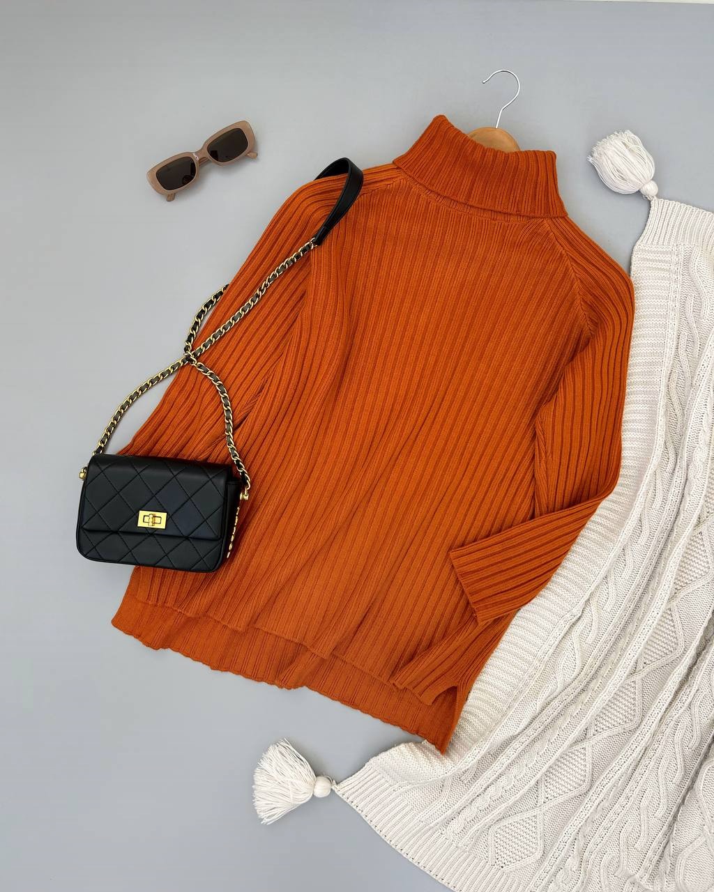 پلیور بافت یقه اسکی کد 4244