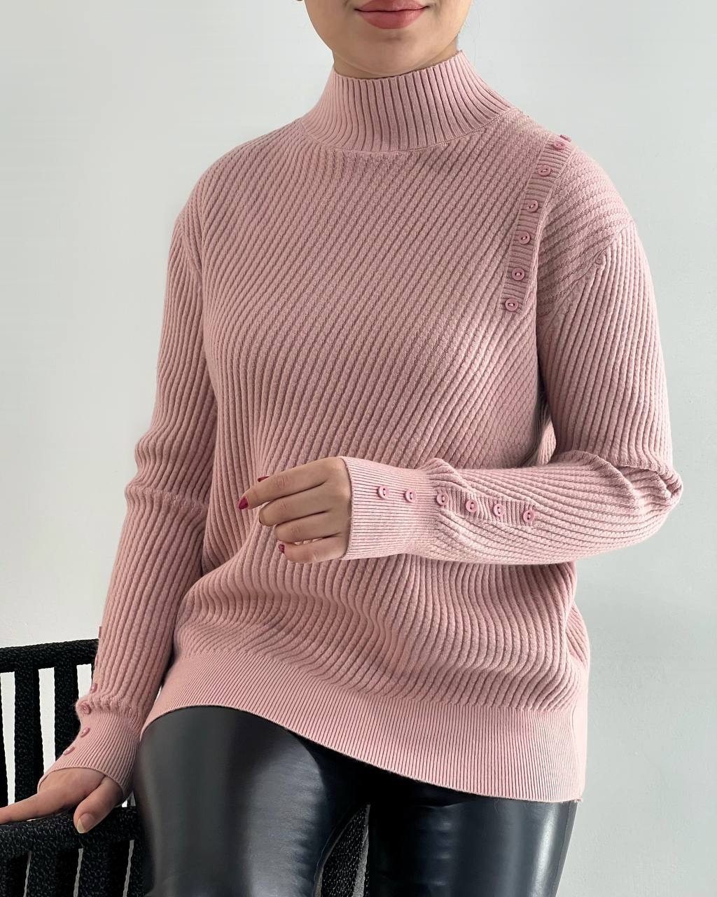 پلیور بافت دکمه کد 4246