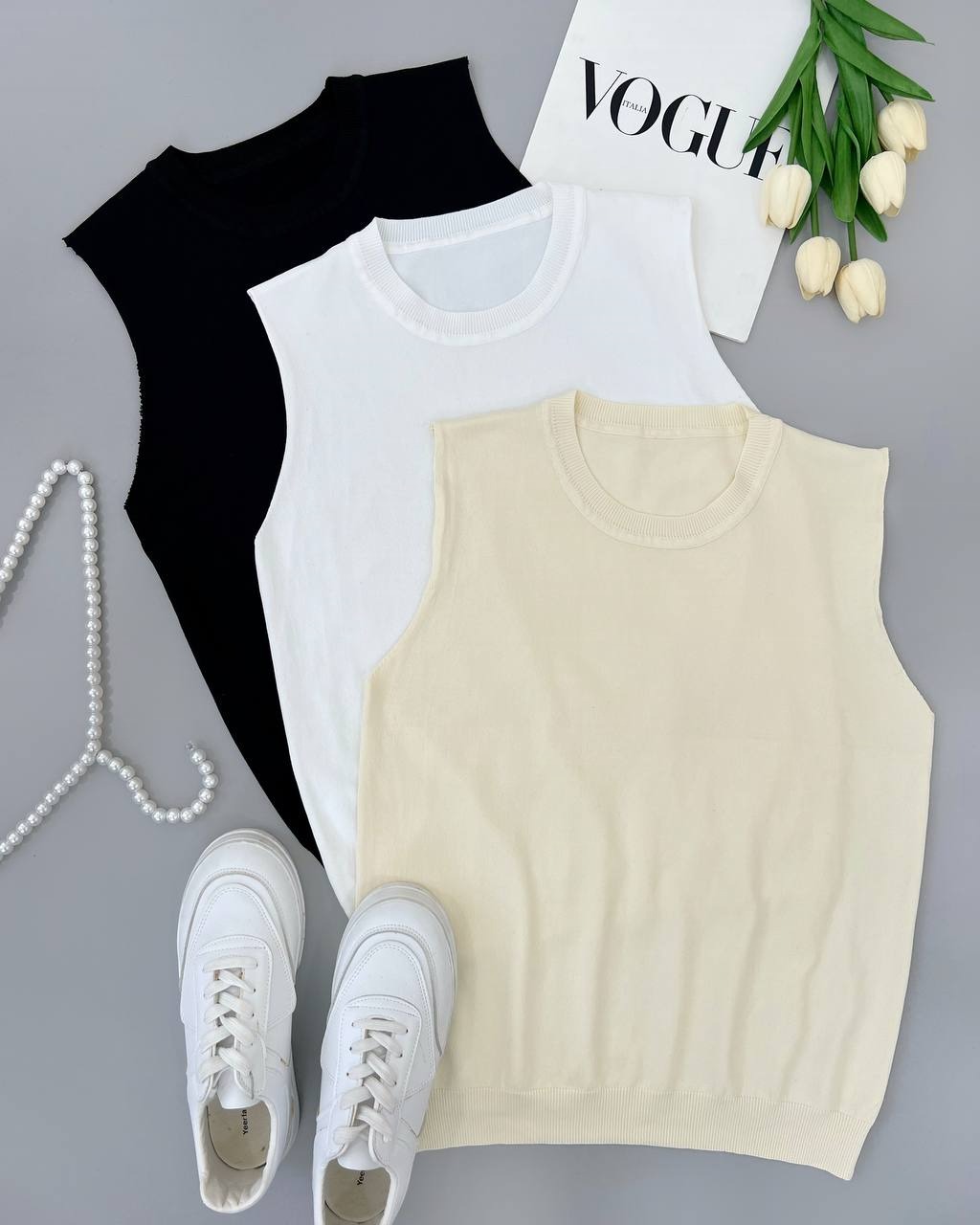 تاپ بافت یقه گرد ساده کد 4247