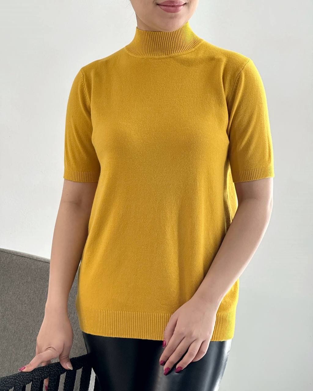 بلوز بافت آستین کوتاه کد 4248