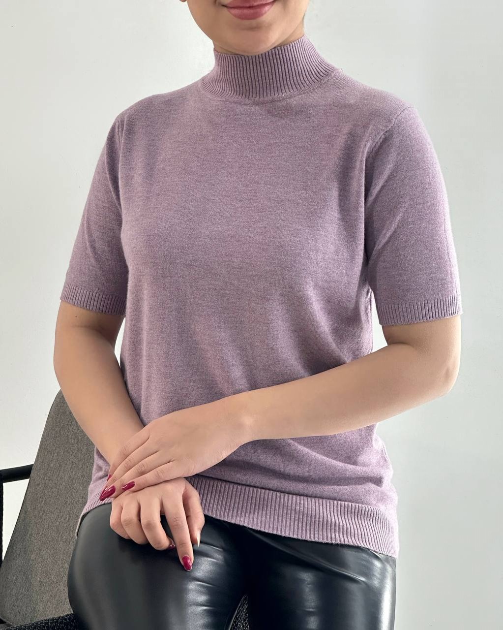 بلوز بافت آستین کوتاه کد 4248