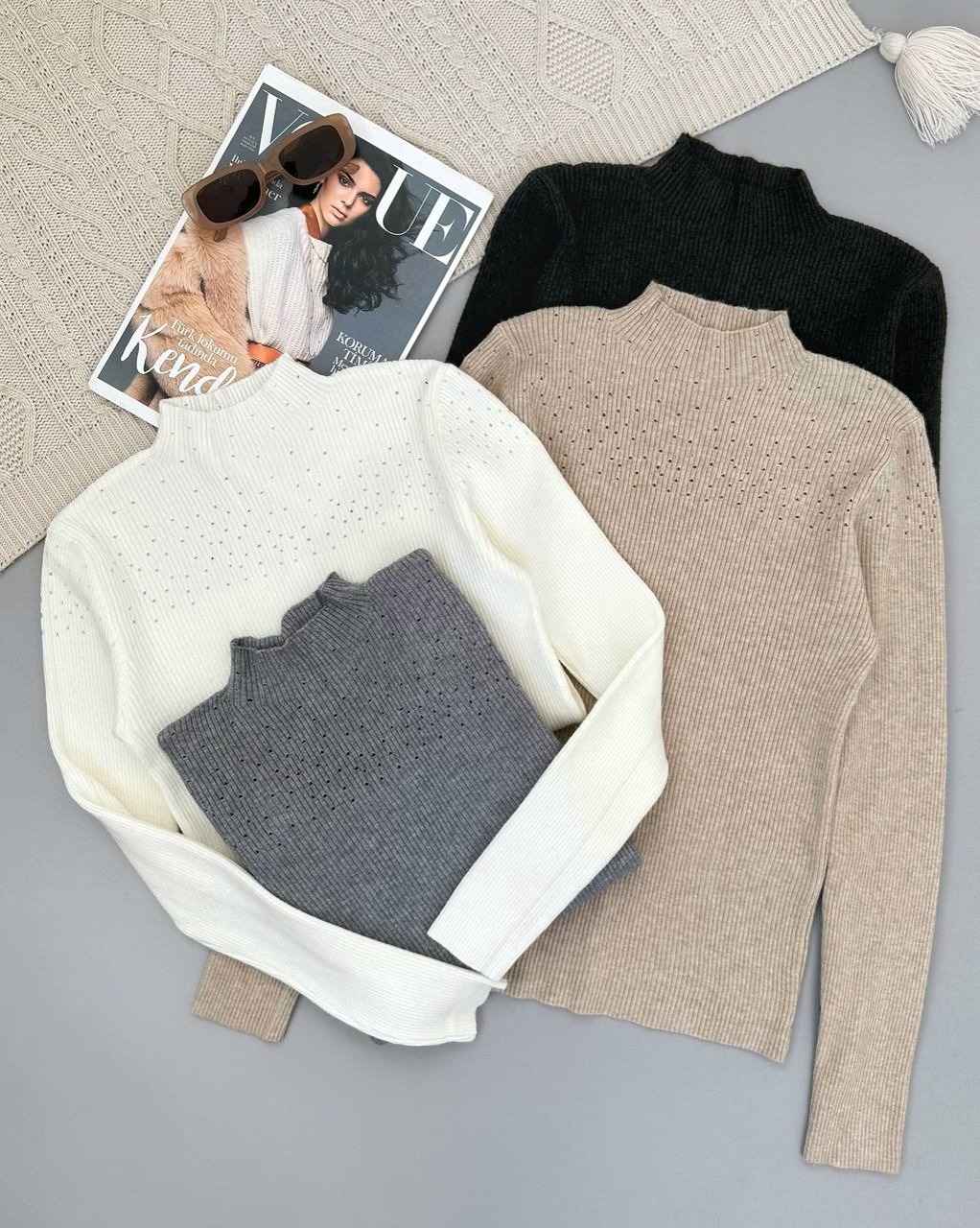 پلیور بافت ساده 5رنگ کد 4251