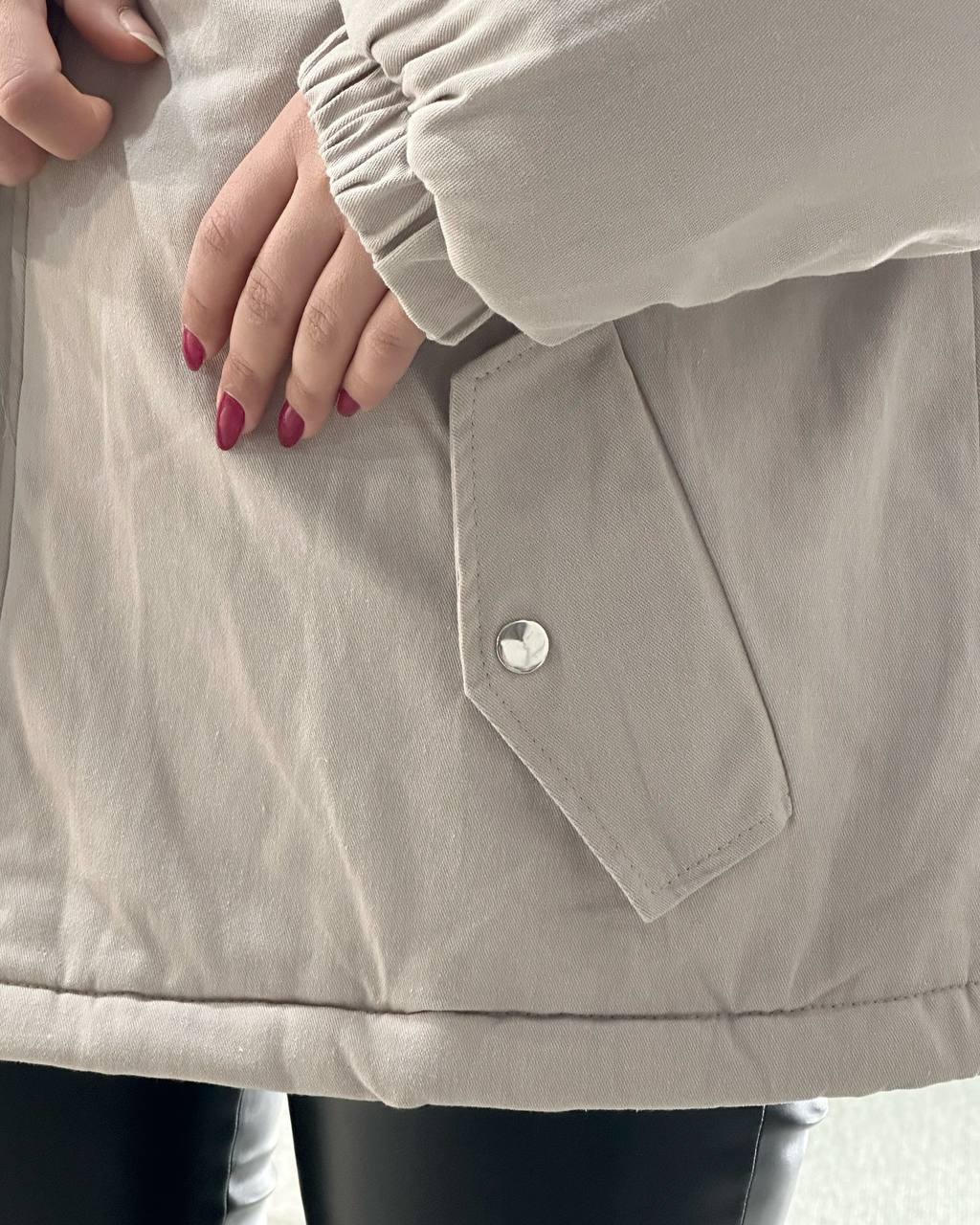 کاپشن کتان آستردار کد 4253