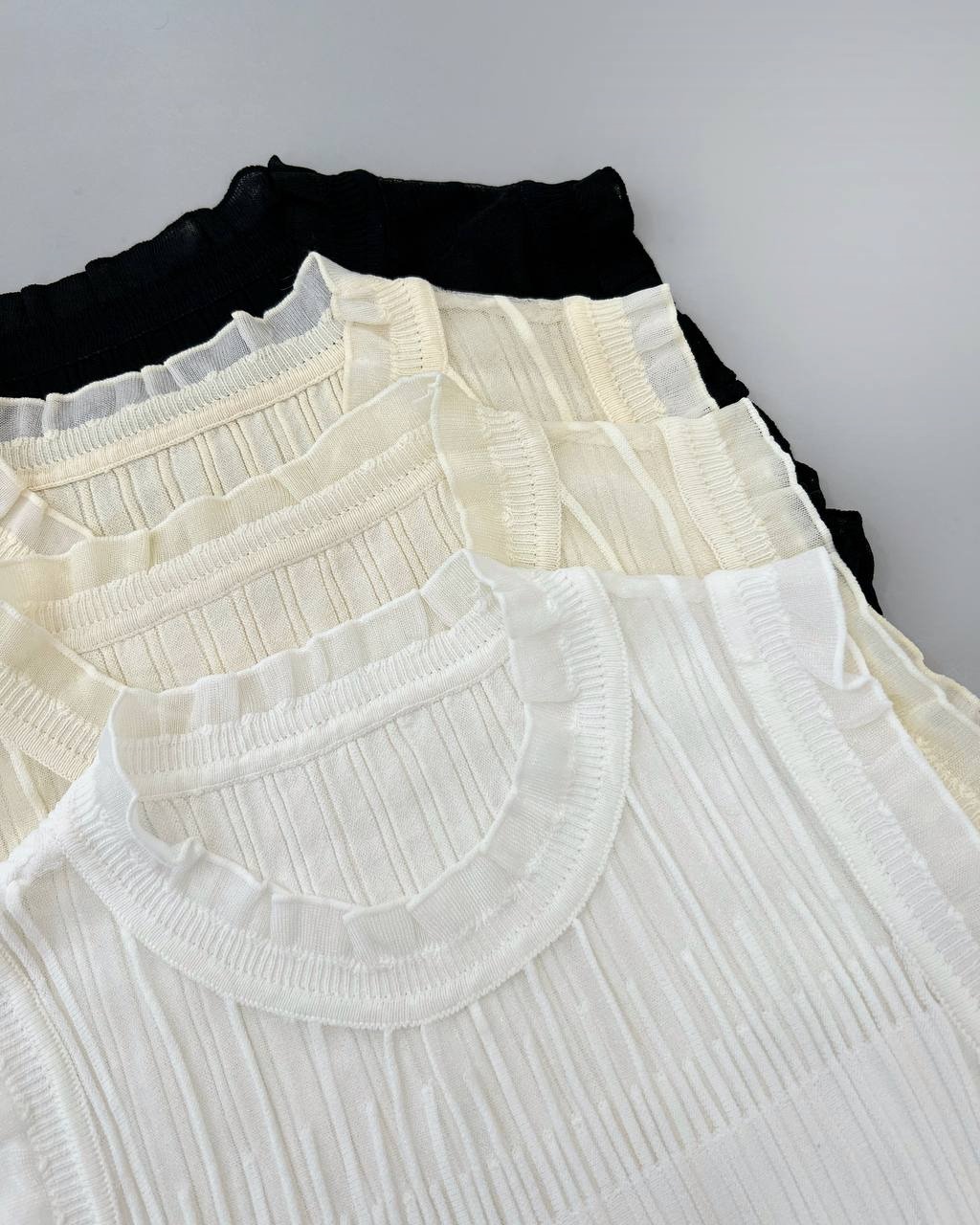 تاپ بافت یقه چین 4 رنگ کد 4256