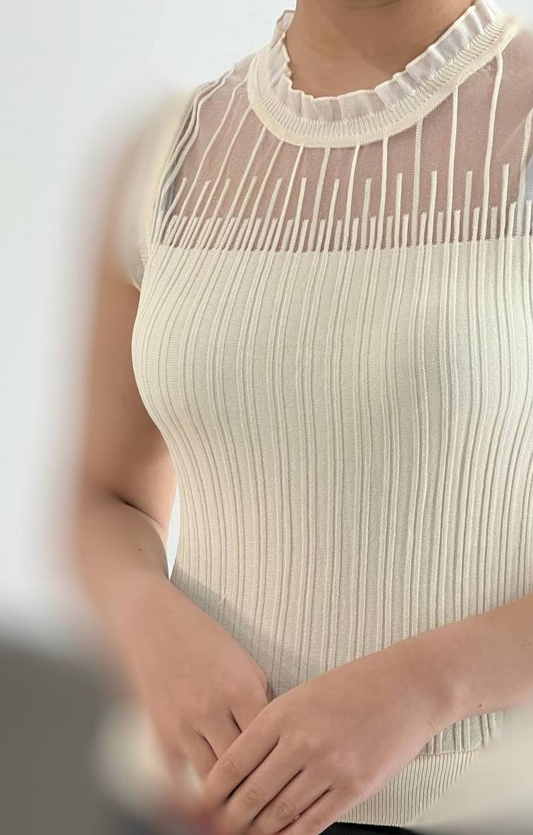 تاپ بافت یقه چین 4 رنگ کد 4256