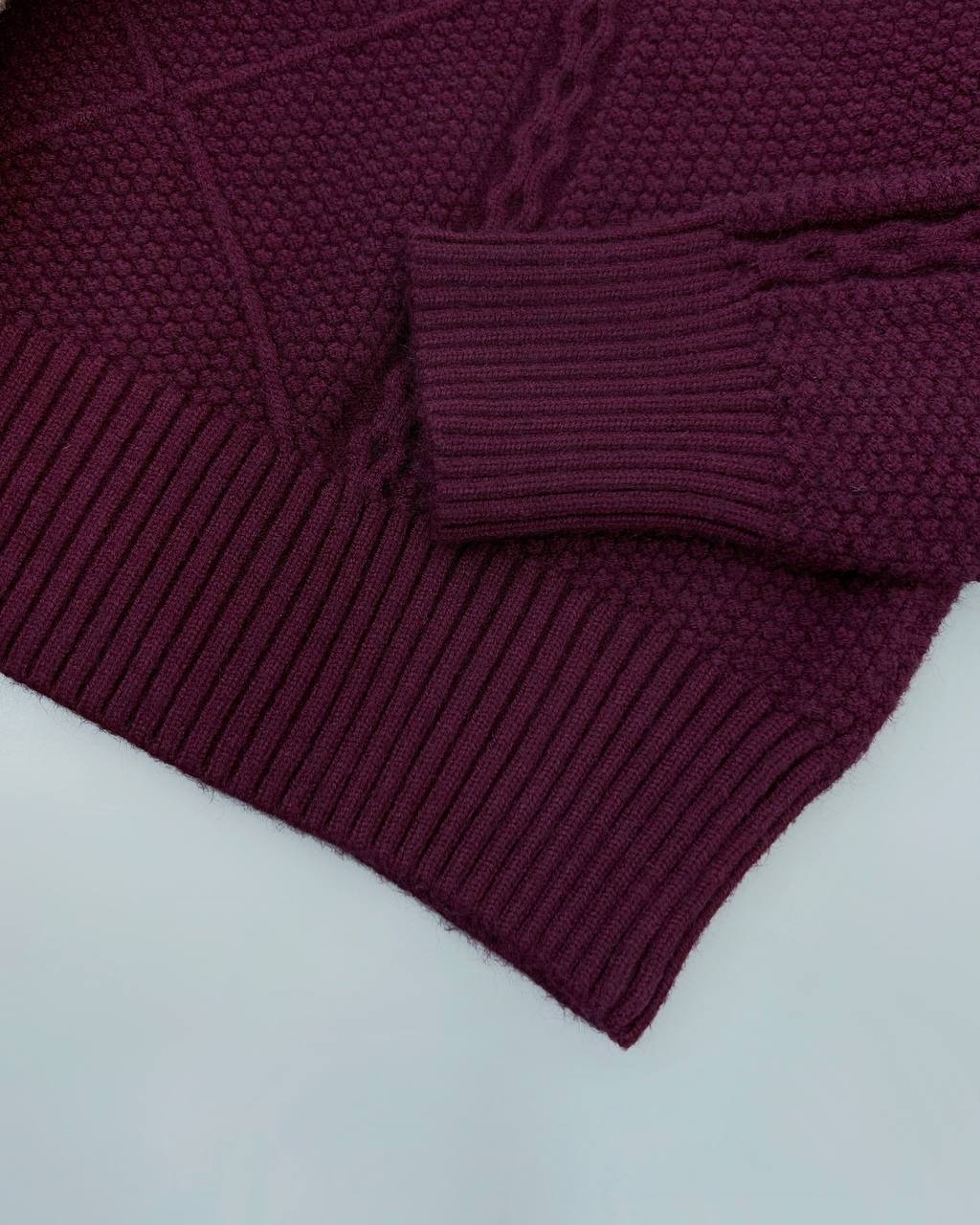 پلیور بافت یقه اسکی سه رنگ کد 4261