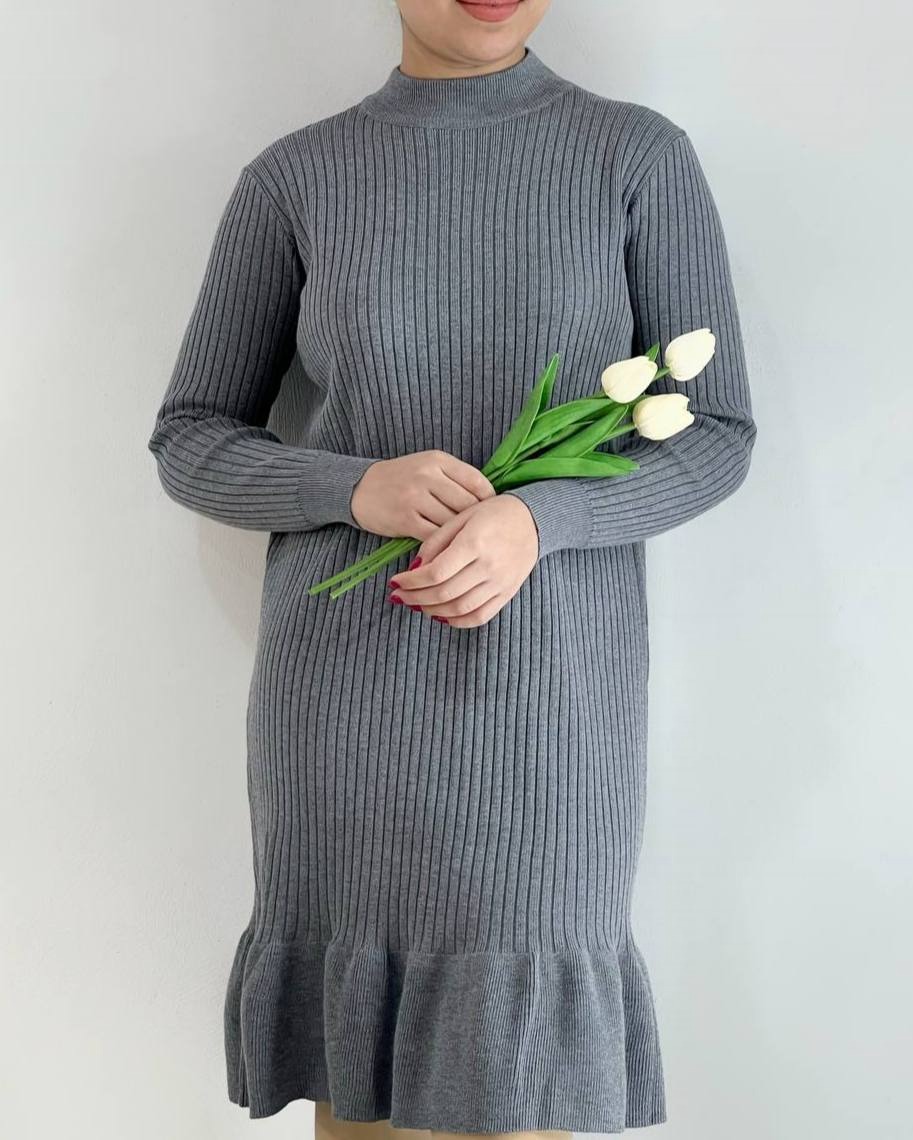 پیراهن بافت پایین چین کد 4266