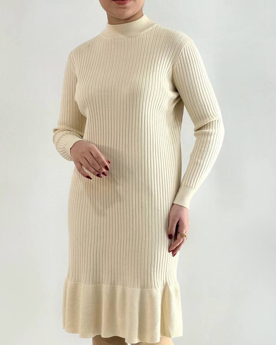 پیراهن بافت پایین چین کد 4266