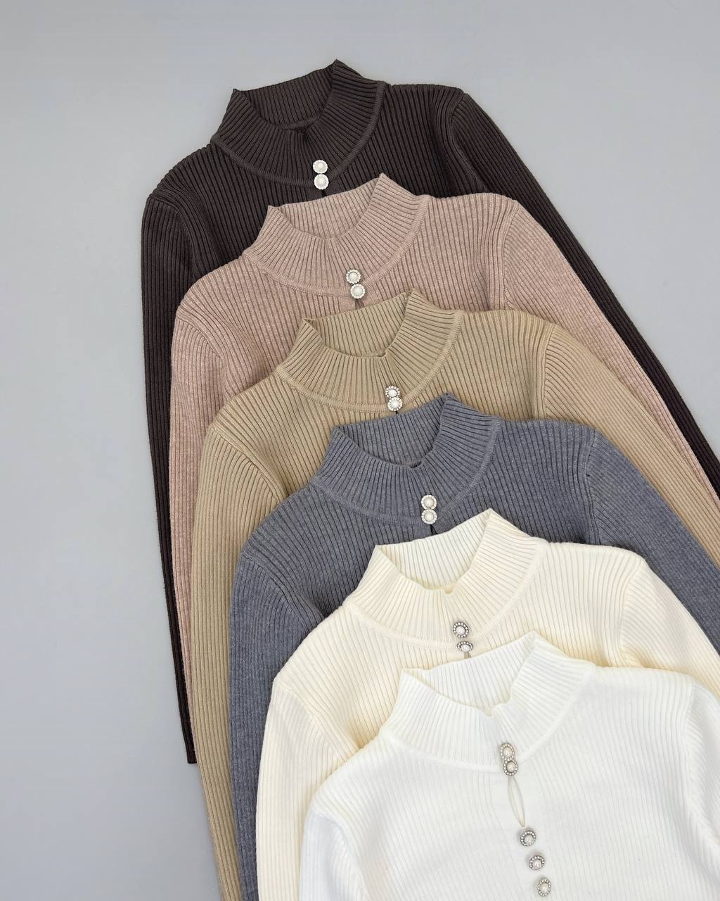 پلیور بافت ساده یقه سه سانت کد 4270