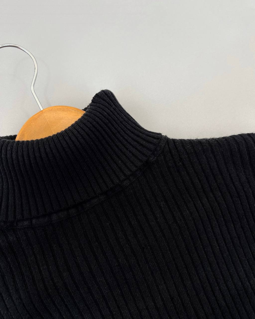 پلیور بافت یقه اسکی مشکی کد 4273