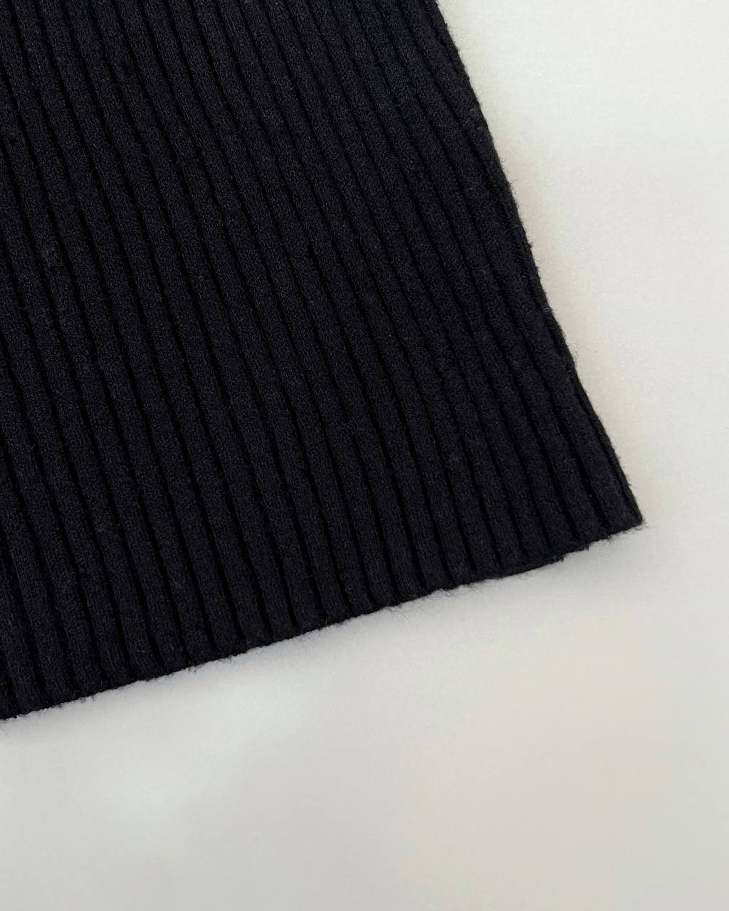 پلیور بافت یقه اسکی مشکی کد 4273